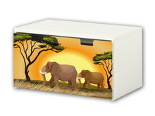 Lade das Bild in den Galerie-Viewer, &quot;Tierwelt Afrika&quot; Aufkleber für Banktruhe SMASTAD / STUVA von IKEA - BT25
