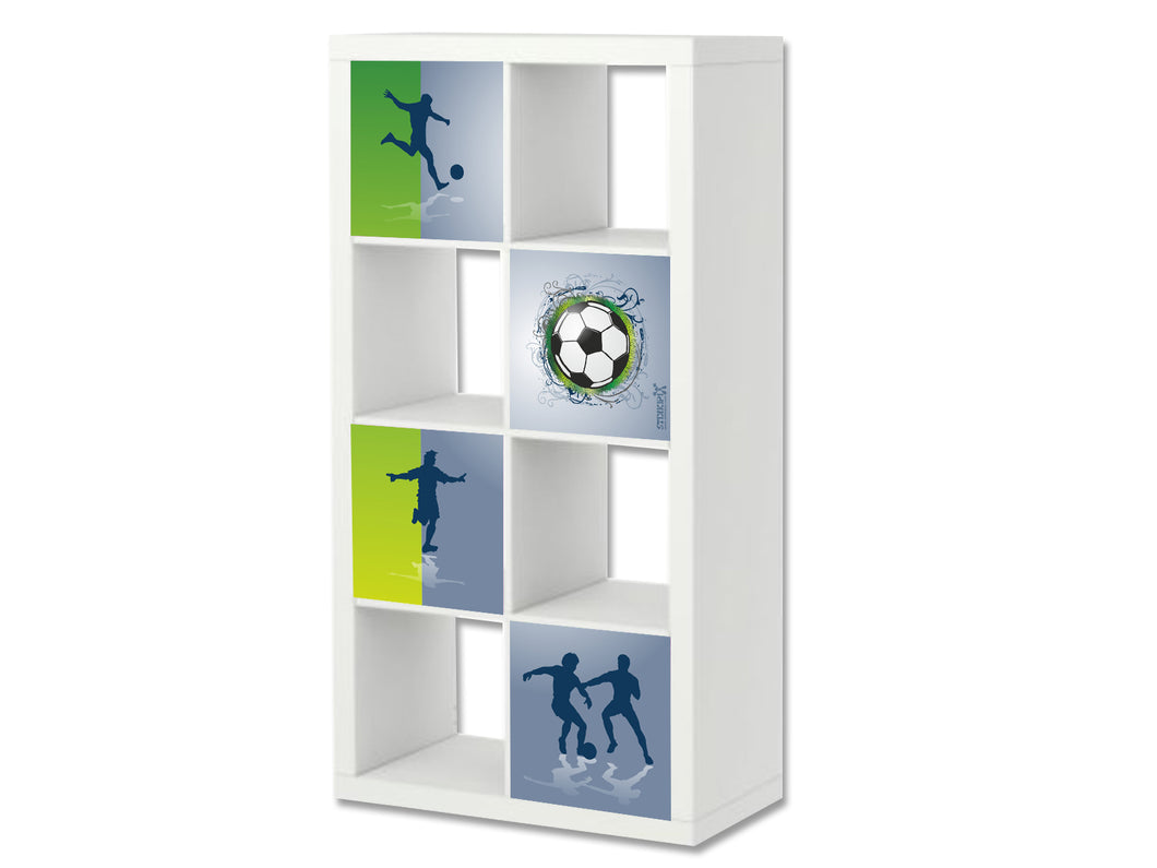 Fußball Aufkleber für Regal EXPEDIT / KALLAX von IKEA - ER04