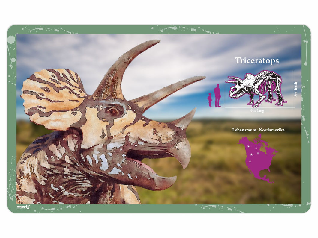 Schreibunterlage 65 x 40 cm - SUL03 - Triceratops