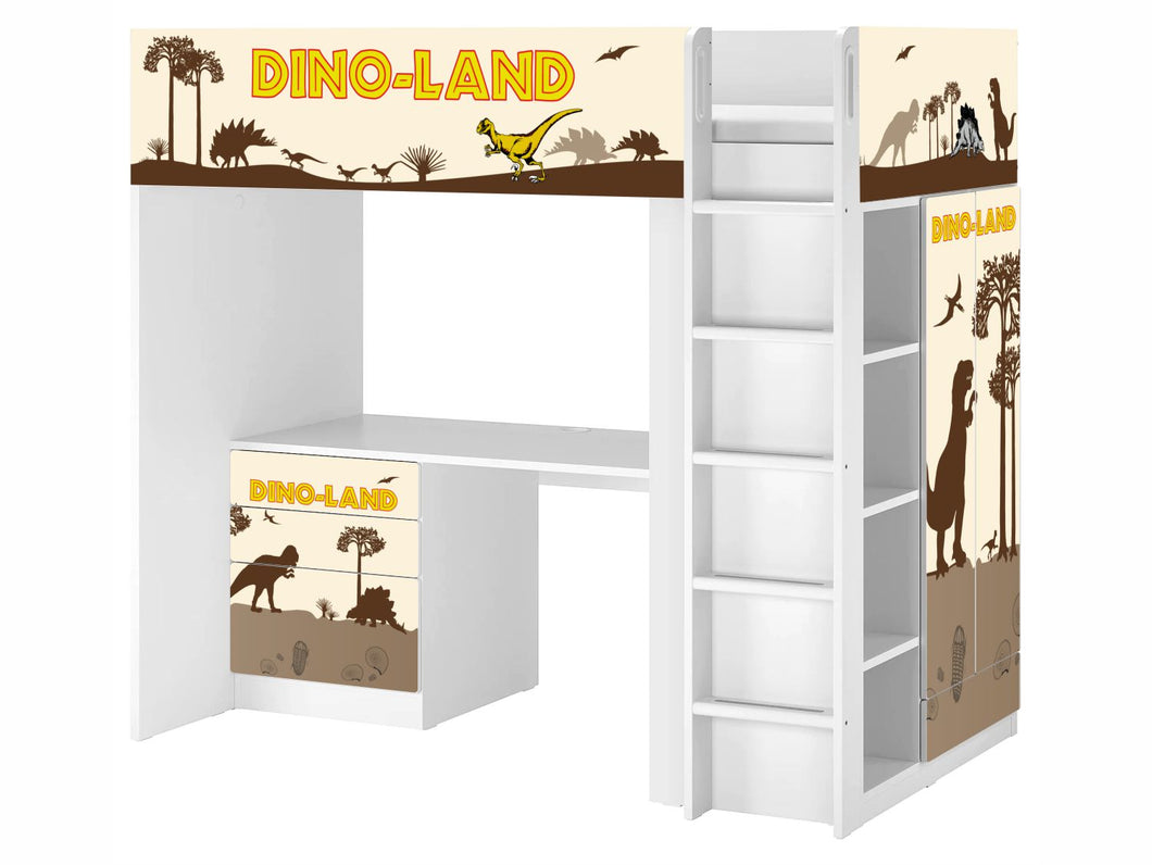 Dinosaurier Möbelfolie für IKEA STUVA / SMASTAD Hochbett SH03