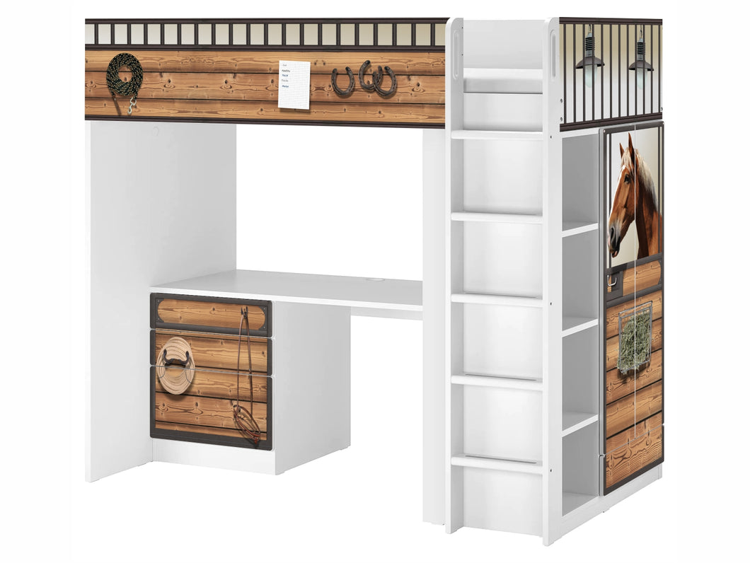 Pferdestall Möbelfolie für IKEA STUVA / SMASTAD Hochbett SH13