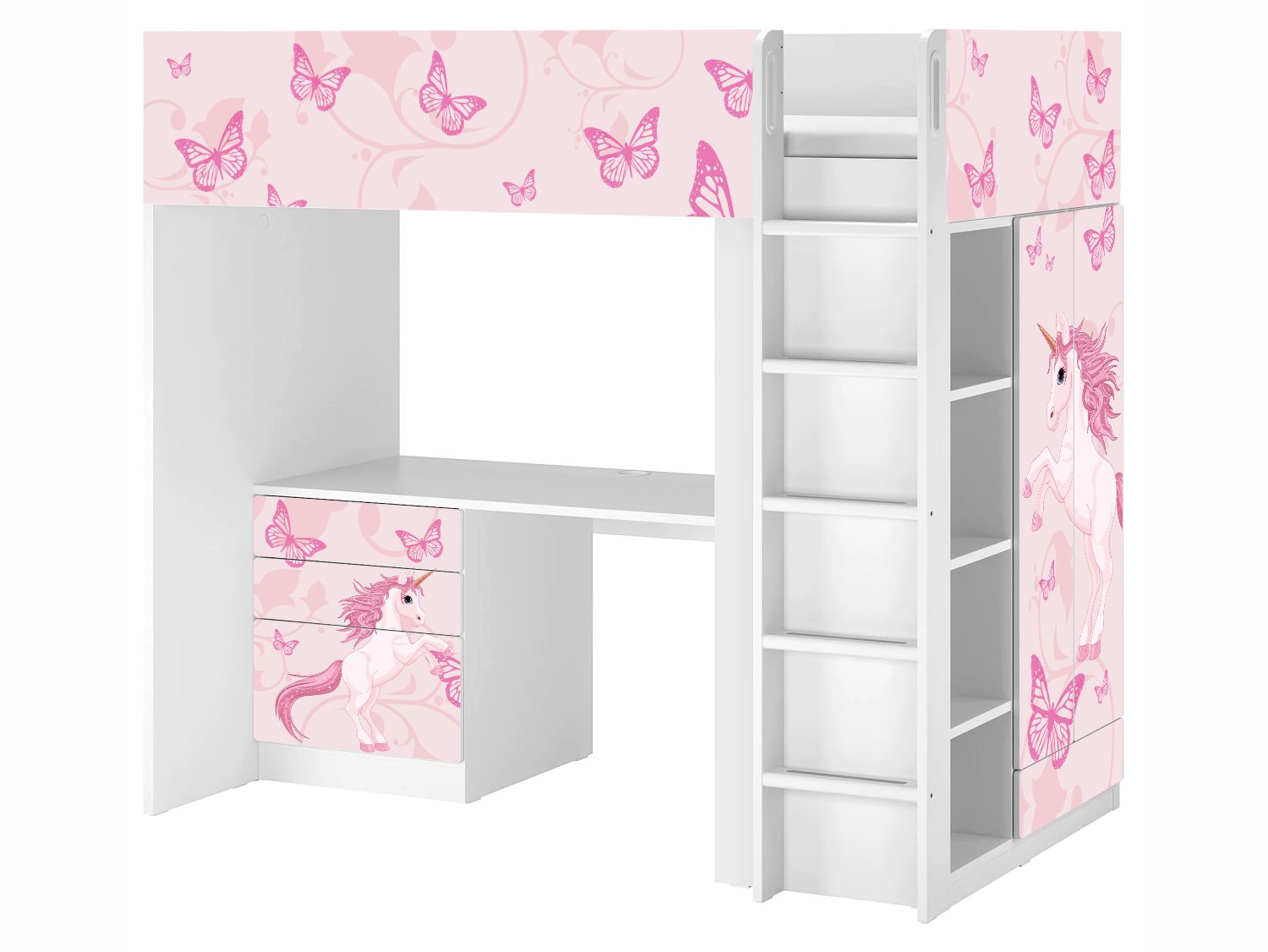 möbelfolie einhorn ikea stuva / smastad / fritids hochbett – stikkipix