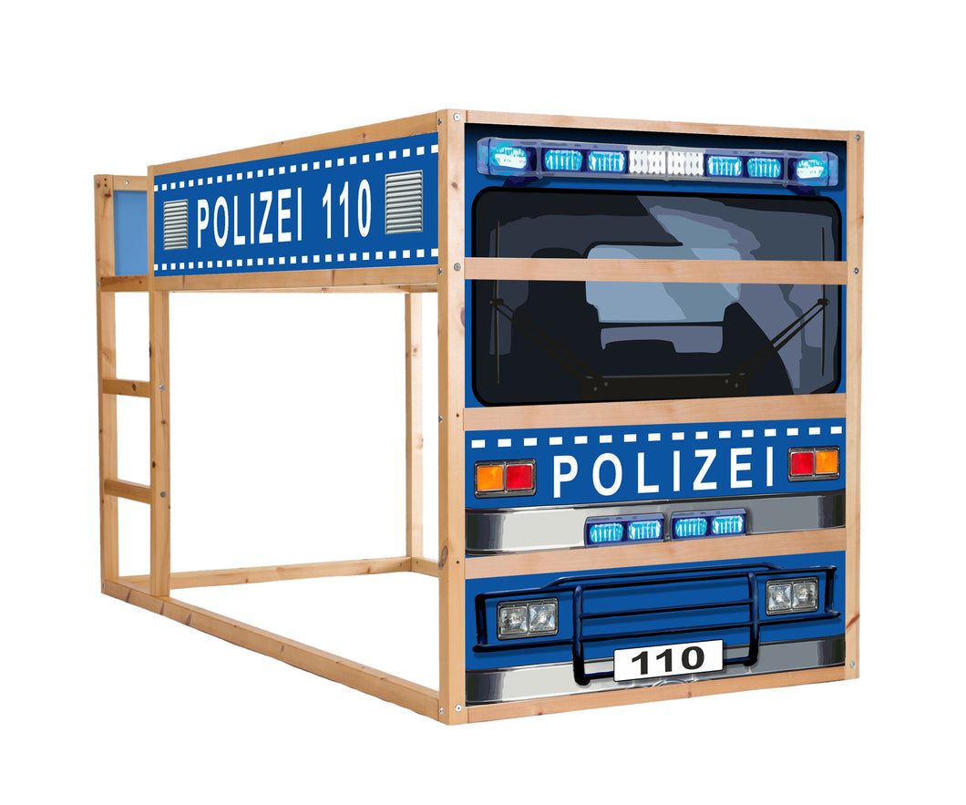 Polizeiauto Möbelsticker / Aufkleber für KURA von IKEA - IM210