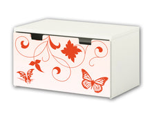 Lade das Bild in den Galerie-Viewer, &quot;Orange&quot; Butterfly Aufkleber für Banktruhe SMASTAD / STUVA von IKEA - BT36
