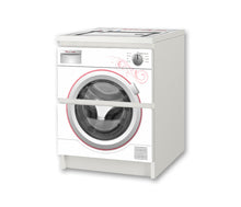 Lade das Bild in den Galerie-Viewer, Kinderwaschmaschine weiss Aufkleber für die Kommode MALM von IKEA - NSD58
