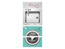 Lade das Bild in den Galerie-Viewer, Kinderwaschmaschine türkis Aufkleber für die Kommode MALM von IKEA - NSD57
