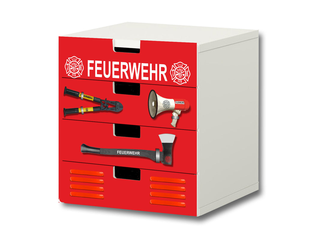 Feuerwehr Aufkleber für Kommode IKEA STUVA - S4K20