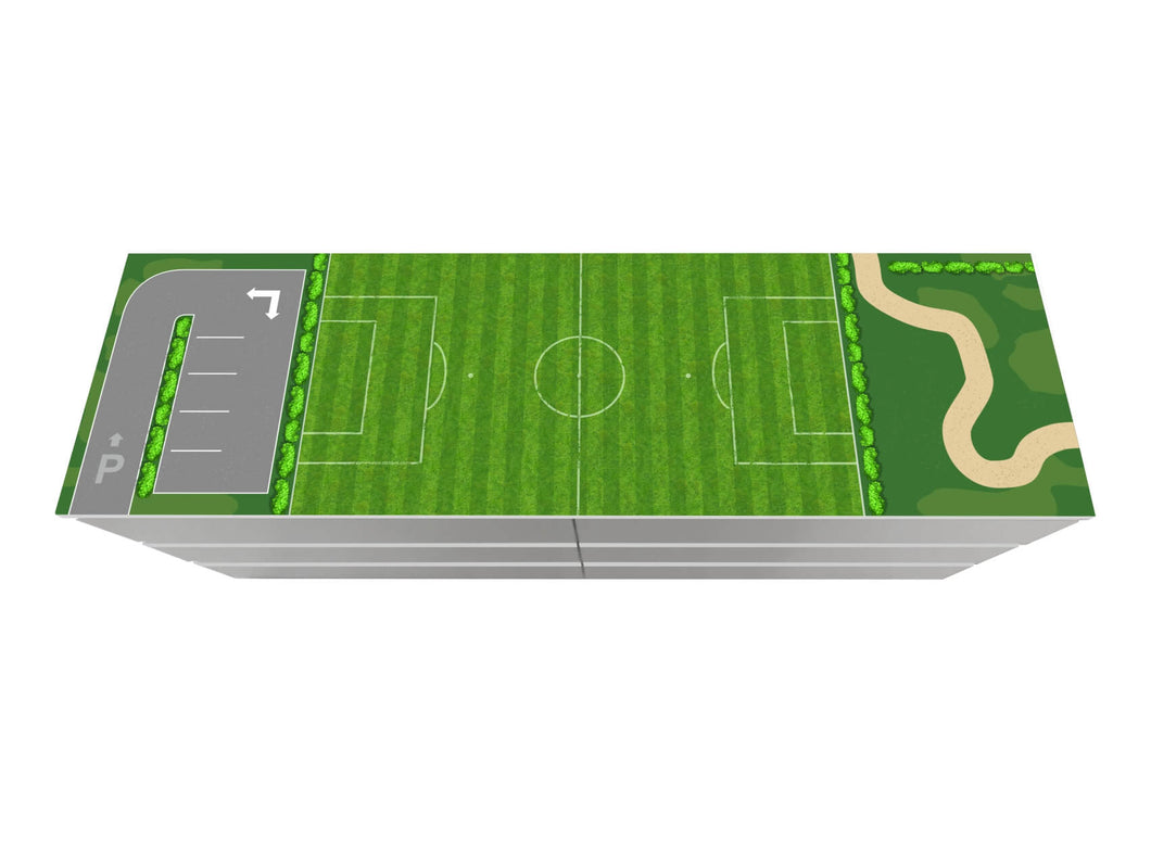 Fußballplatz Möbelfolie passend zur IKEA MALM Kommode -  MSWL18