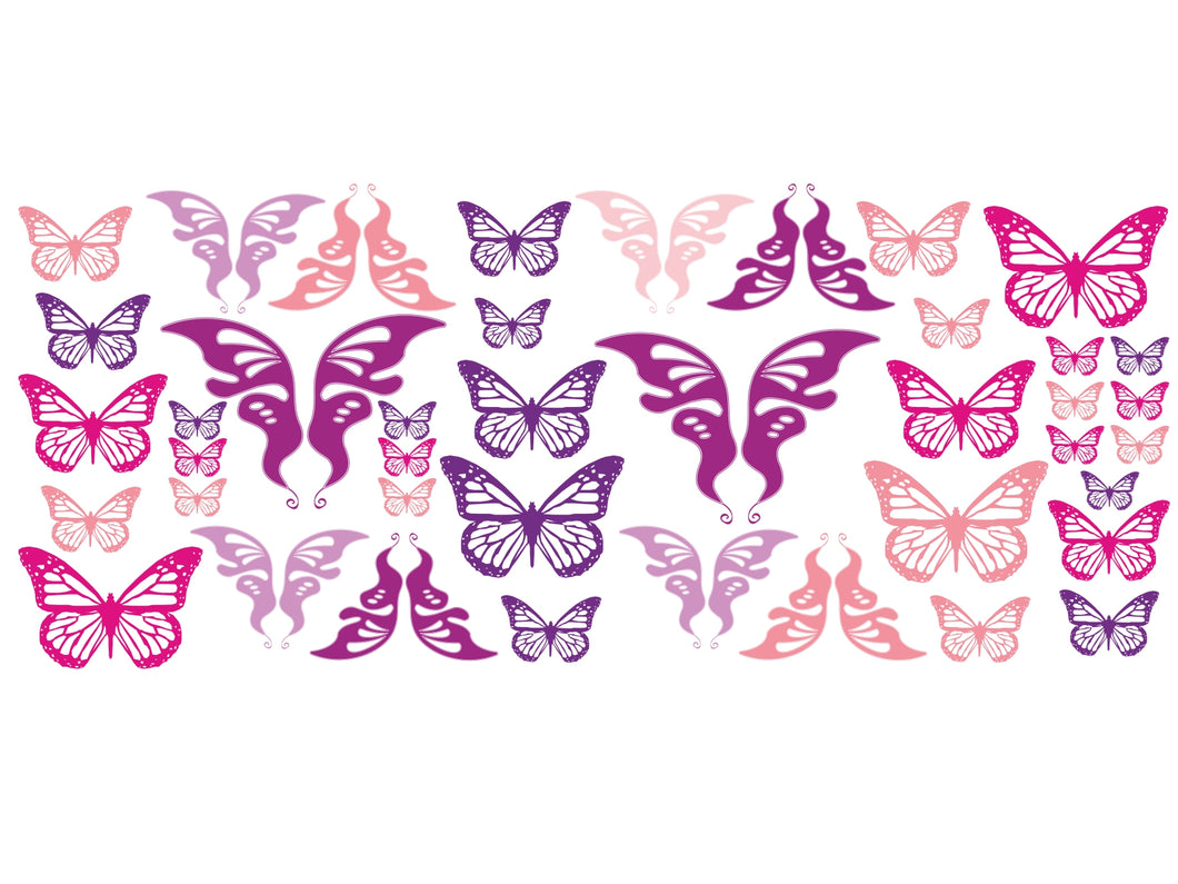 Schmetterlinge Pink - Möbelsticker Set - WTS34