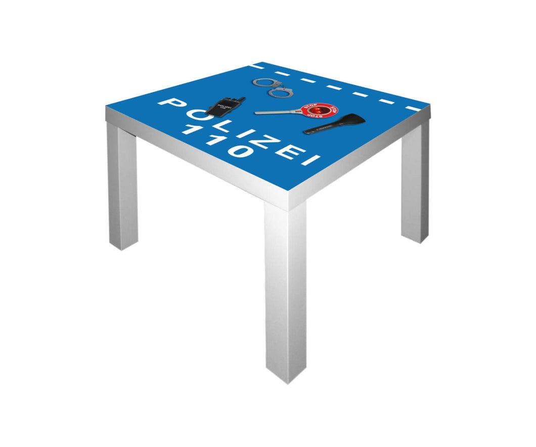 POLIZEI Aufkleber für LACK Tisch von IKEA - IM213