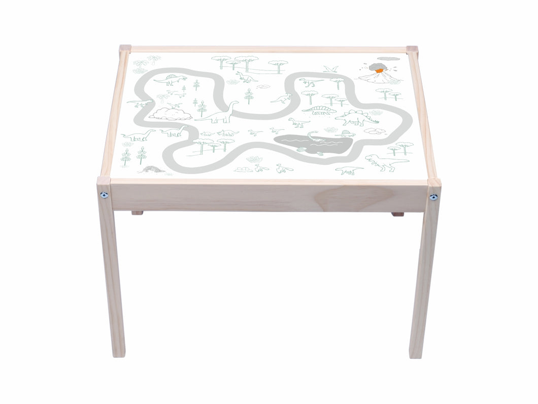STIKKIPIX Lätt Tisch Aufkleber | KA21 | Dinosaurier | passend für den Tisch LÄTT von IKEA (Tisch Nicht inklusive)