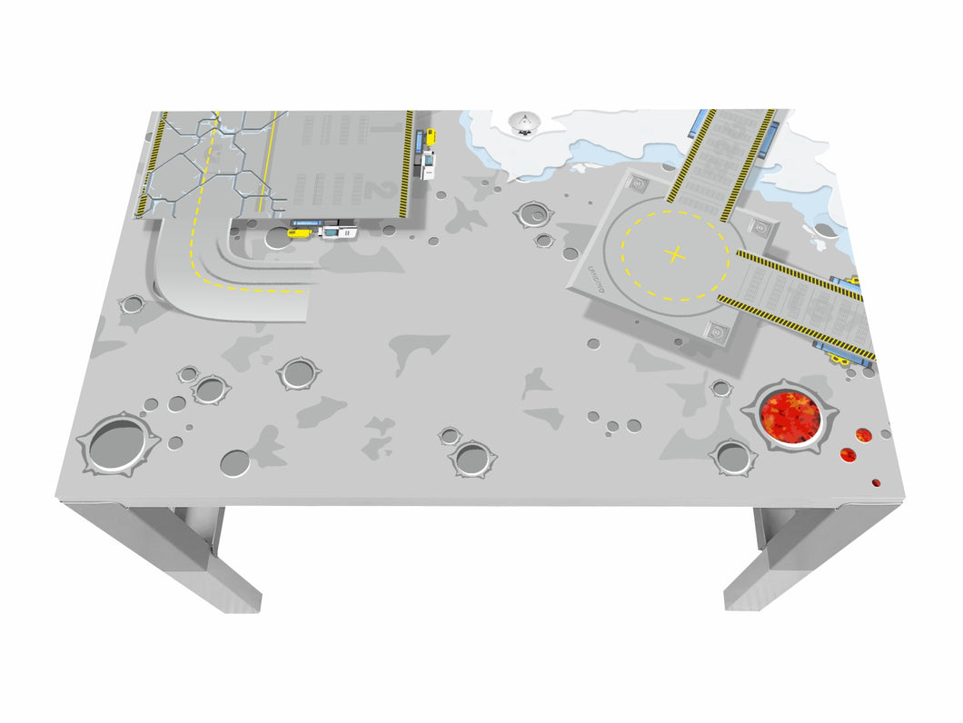 STIKKIPIX Pähl Tisch Aufkleber | PL07 | Mond | passend für den Tisch PÄHL von IKEA (Tisch Nicht inklusive)