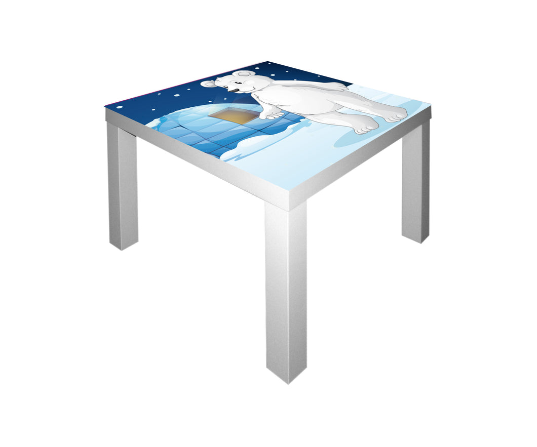 Tierwelt Aufkleber Eisbär für LACK Tisch von IKEA - IM142