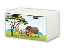 Lade das Bild in den Galerie-Viewer, &quot;Tierwelt Afrika&quot; Aufkleber für Banktruhe SMASTAD / STUVA von IKEA - BT24

