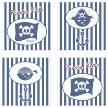 Lade das Bild in den Galerie-Viewer, Pirate Kids Aufkleber für Regal EXPEDIT / KALLAX von IKEA - ER10 | Blaues Design
