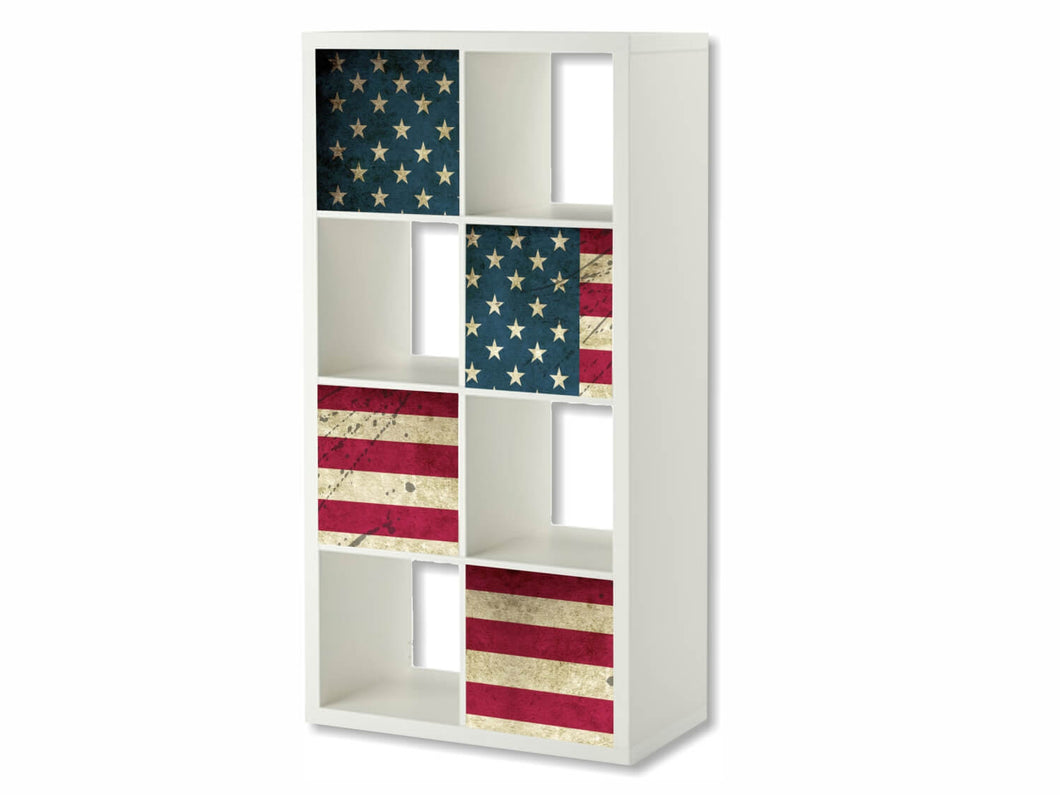 USA Flagge Aufkleber für Regal EXPEDIT / KALLAX von IKEA - ER27