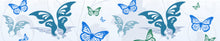 Lade das Bild in den Galerie-Viewer, Kinderzimmer Lampenschirm &quot;Blue Butterfly&quot; - KL15

