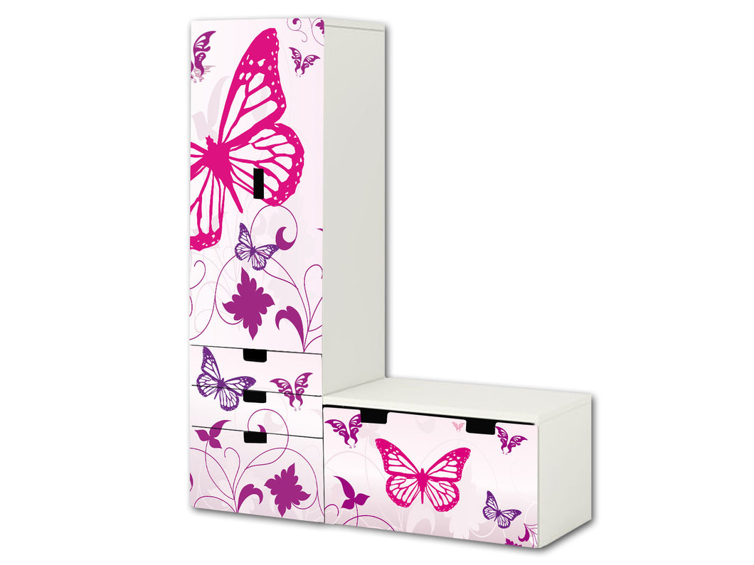 Butterfly Aufkleber für IKEA STUVA Kombi - SL04